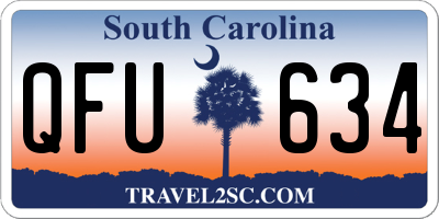 SC license plate QFU634