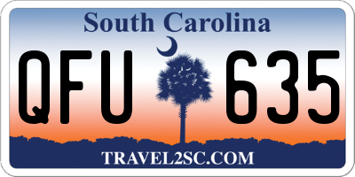 SC license plate QFU635