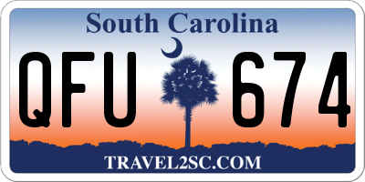 SC license plate QFU674