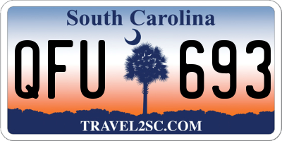 SC license plate QFU693