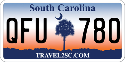 SC license plate QFU780