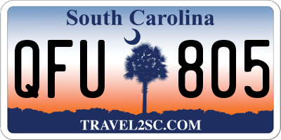 SC license plate QFU805