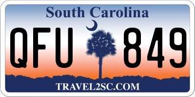 SC license plate QFU849
