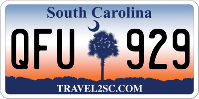 SC license plate QFU929