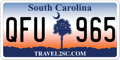 SC license plate QFU965