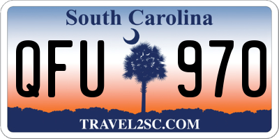 SC license plate QFU970