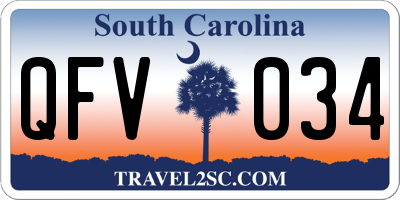 SC license plate QFV034