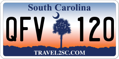 SC license plate QFV120