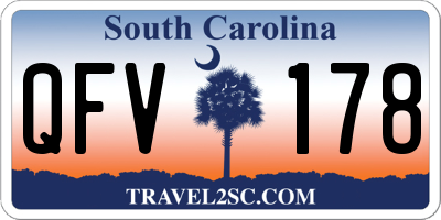 SC license plate QFV178