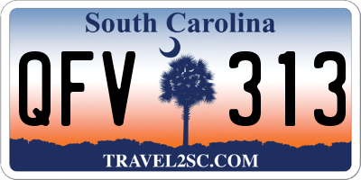 SC license plate QFV313