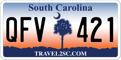 SC license plate QFV421
