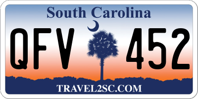 SC license plate QFV452