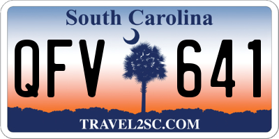 SC license plate QFV641