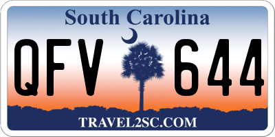 SC license plate QFV644