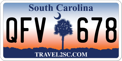 SC license plate QFV678