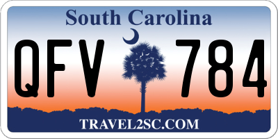 SC license plate QFV784