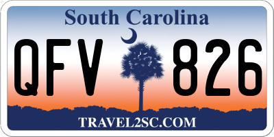 SC license plate QFV826
