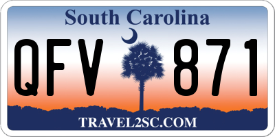 SC license plate QFV871