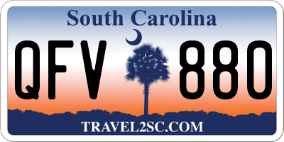 SC license plate QFV880