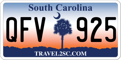 SC license plate QFV925