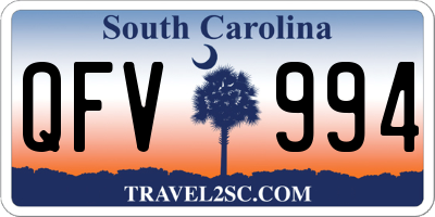 SC license plate QFV994