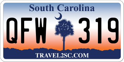 SC license plate QFW319
