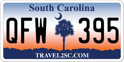 SC license plate QFW395