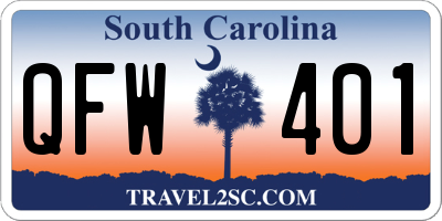 SC license plate QFW401