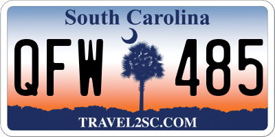 SC license plate QFW485