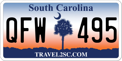 SC license plate QFW495