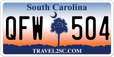 SC license plate QFW504