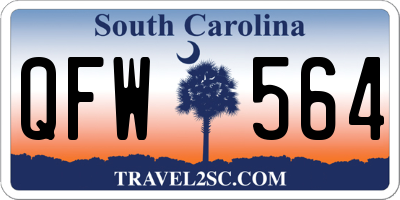 SC license plate QFW564