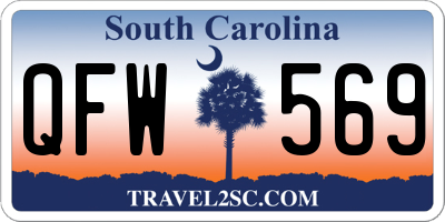 SC license plate QFW569