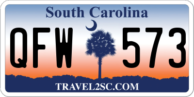 SC license plate QFW573