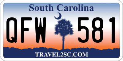 SC license plate QFW581