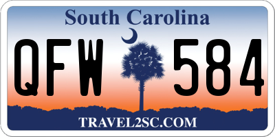 SC license plate QFW584