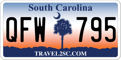 SC license plate QFW795