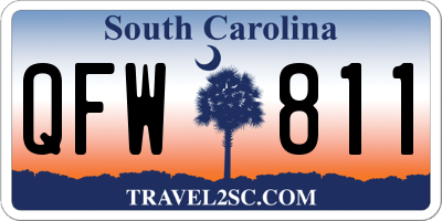 SC license plate QFW811