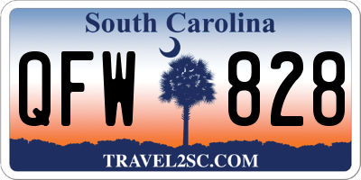 SC license plate QFW828