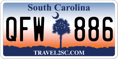 SC license plate QFW886