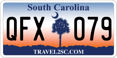 SC license plate QFX079
