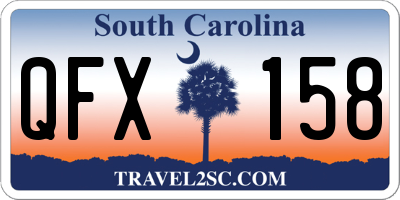 SC license plate QFX158