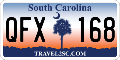 SC license plate QFX168
