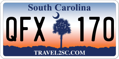 SC license plate QFX170