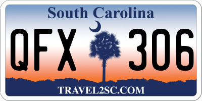 SC license plate QFX306