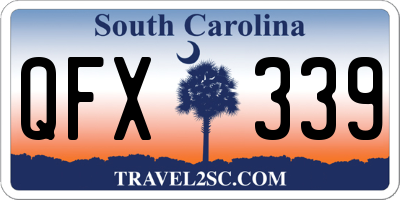 SC license plate QFX339