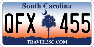 SC license plate QFX455