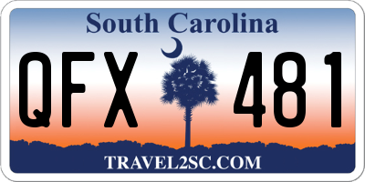 SC license plate QFX481
