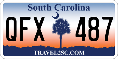 SC license plate QFX487