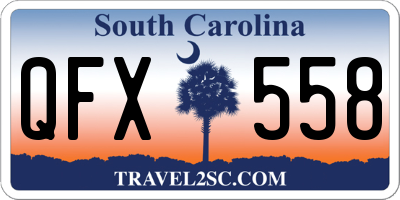 SC license plate QFX558